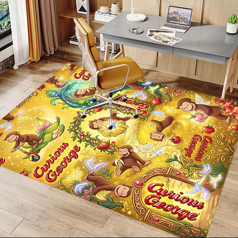 1PC Curious George Non-Slip Floor Carpet Compatible for Office&Living Room&Bedroom&Dining room -  Soft & Pattern-G0358