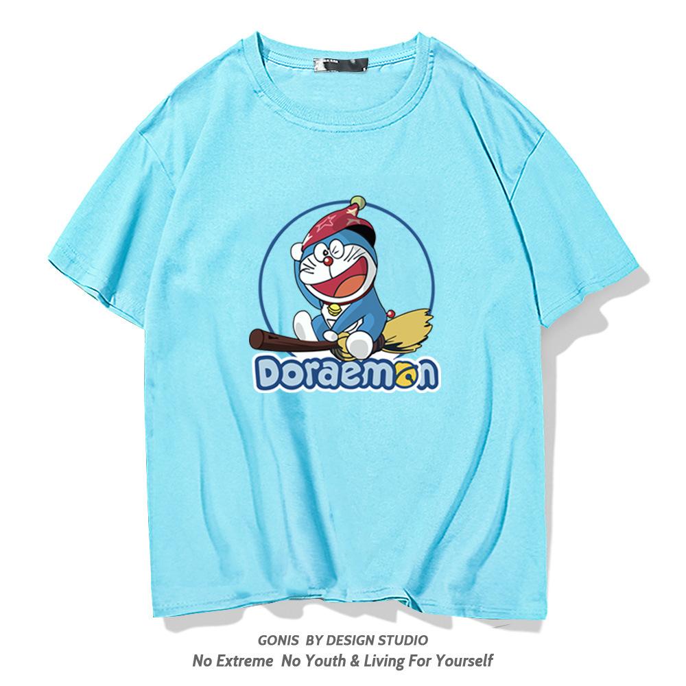 Japanese trendy brand pure cotton short-sleeve T-shirt for men and women, summer trendy personalized cartoon casual student loose short-sleeve top