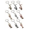 Rustproof Retro Style Keyring Bag Pendant Musical Instrument Keychain Zinc Alloy Construction For Daily Use
