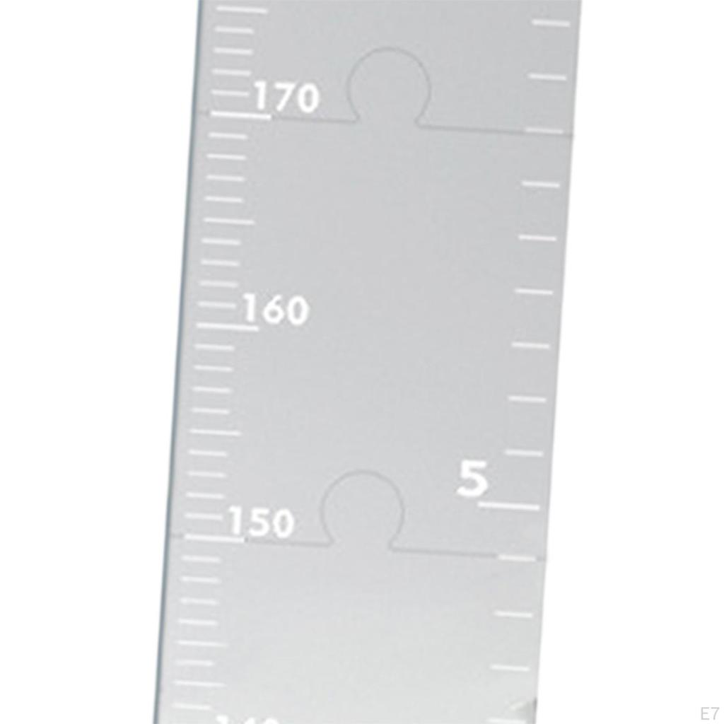 Acrylic Kids Growth Chart Mirror DIY Splicing 120cmx15cm for Bedroom with Stickers Height Ruler