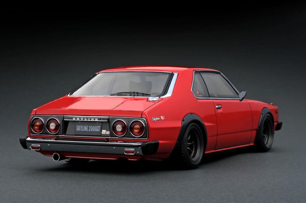 Ignition Model 1/18 Scale Nissan Skyline 2000 GT-ES (C210) Red Finished Product
