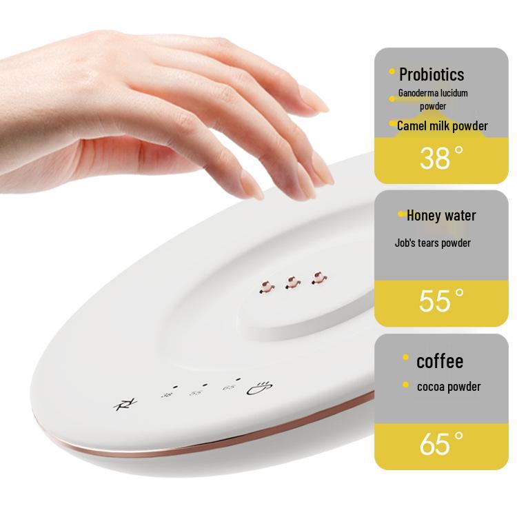 Tazza Riscaldante Magnetica Auto-Mescolante 2-in-1 in Acciaio Inossidabile con Controllo Intelligente della Temperatura e Design a Doppia Parete