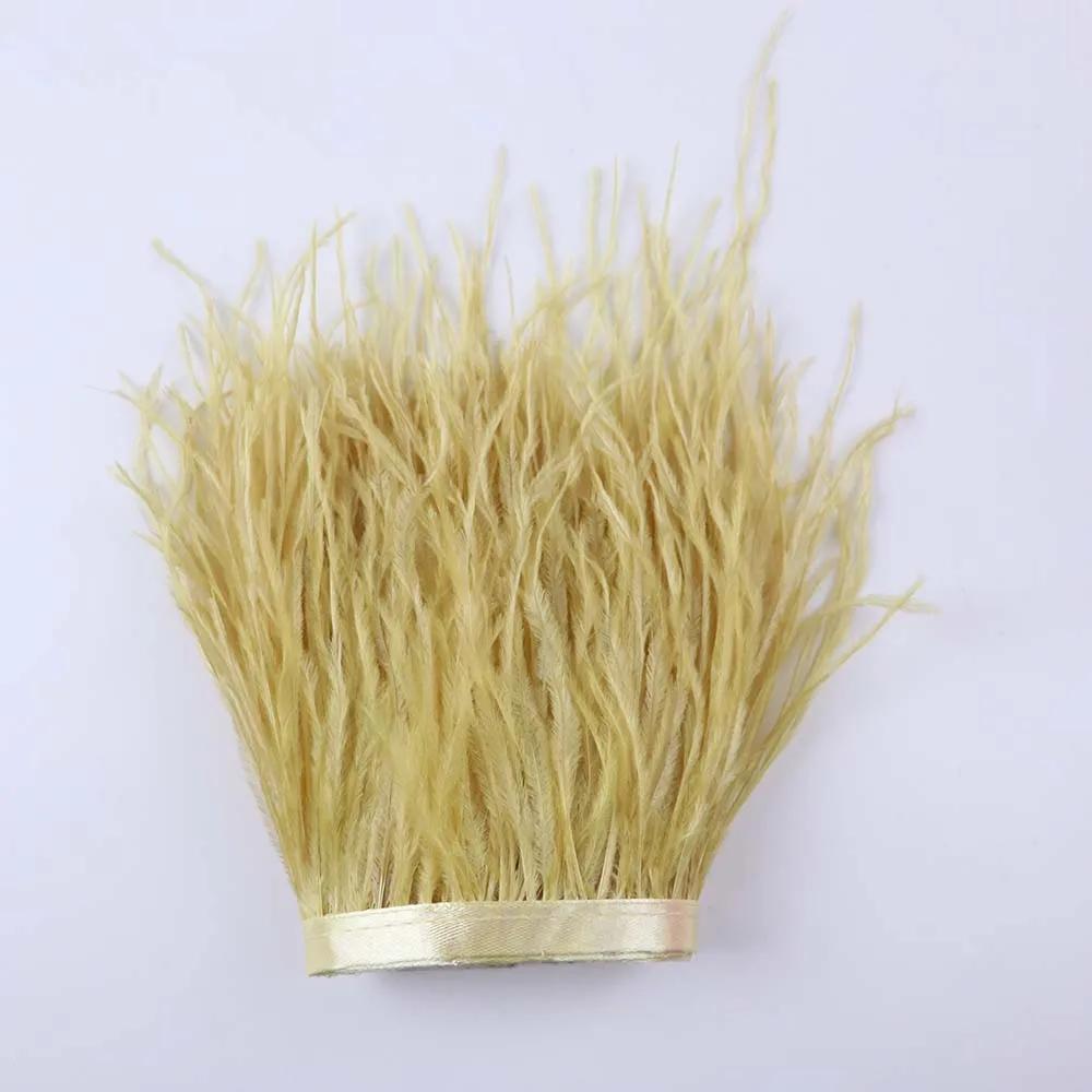 Feather53 Color Ostrich Feather Trim Ribbon 10-15cm 1M for Crafts Wedding Dresses Carnival Costume Home Decoration Sewing Accessories