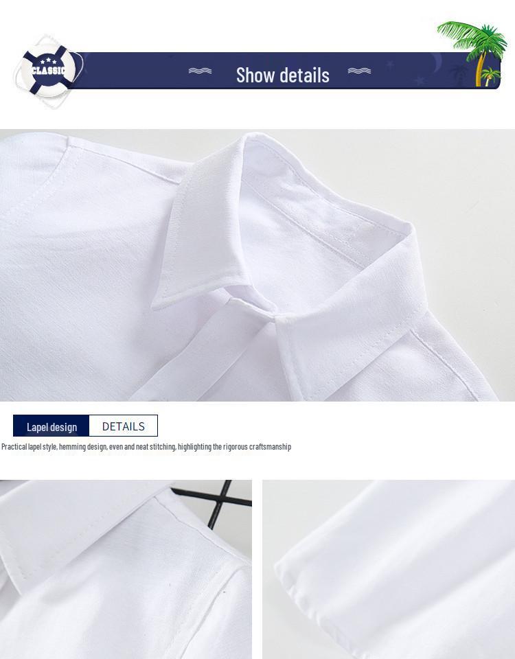 Weißes Langarm-Schuluniform-Kostüm für Jungen – Vielseitige Performance-Kleidung für Veranstaltungen am 1. Juni