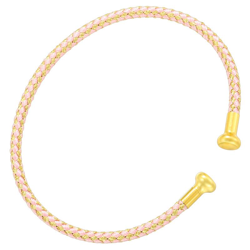 C-förmige elastische Öffnung 3 mm Schraubenarmband, personalisiertes DIY-Armband für Damen, Perlenabstandshalter Transferperle verstellbares Handseil Vl549