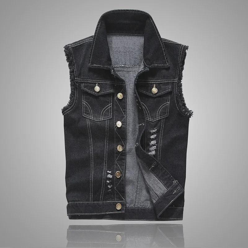 2025 Men’s Slim Fit Denim Vest - Korean Style Sleeveless Waistcoat for Spring & Autumn in Large Size