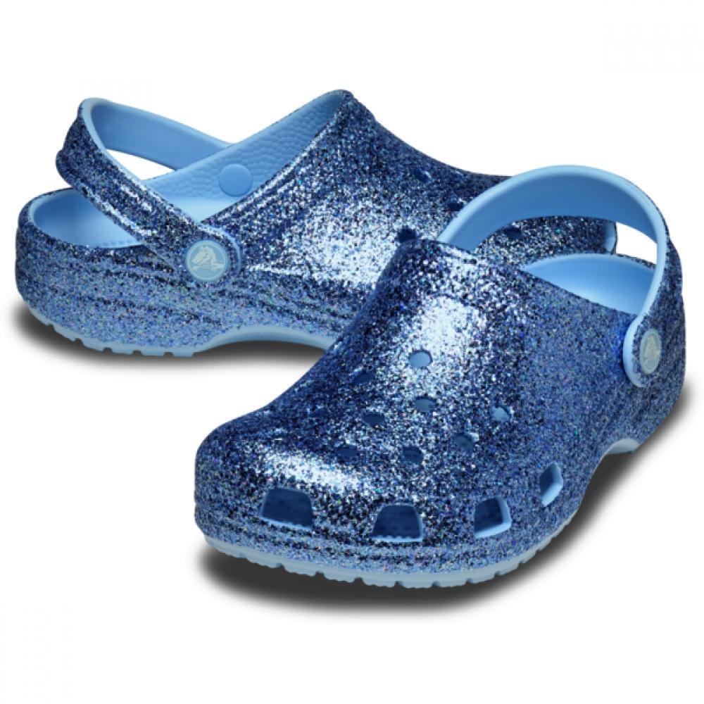 Crocs Classic Glitter Clog Kids 211939 4wk 2119394WK (blue frost)/J3(220mm)