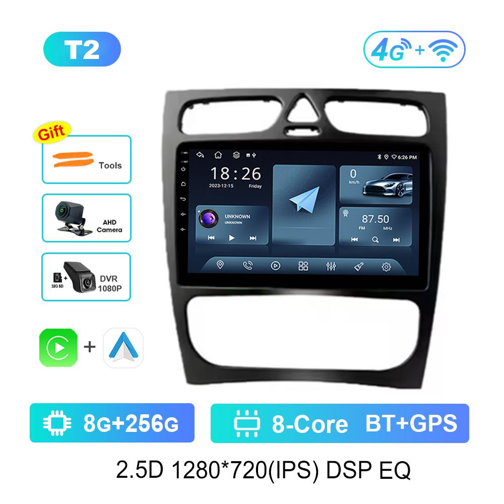 9 Inch for Mercedes Benz C Class CLK S203 W203 W209 A209 2000 - 2005 Car Video Multimedia Player GPS 2.5D Screen Android System