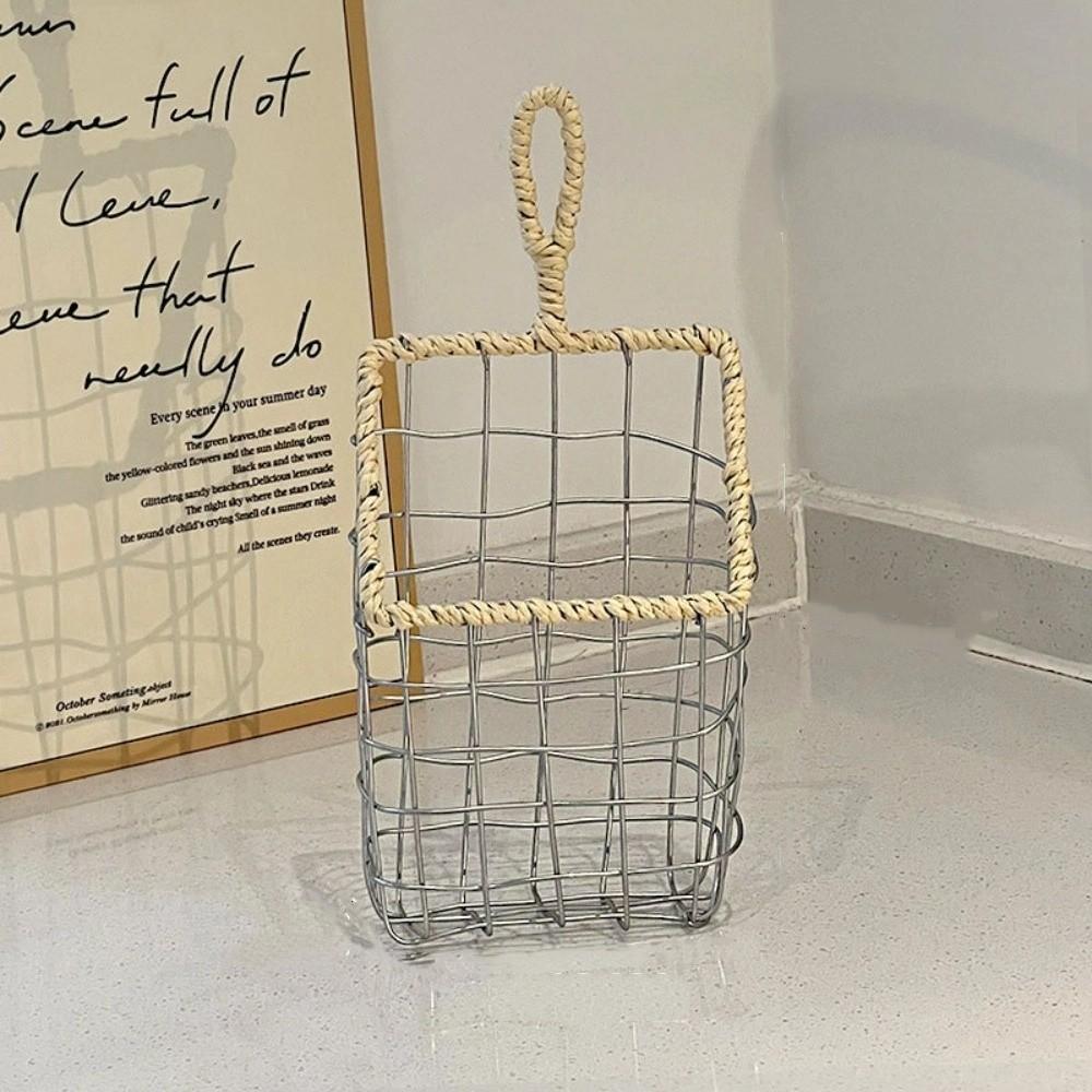 Woven Wire Wire Storage Basket Hollow out Storage Bin Decoration Storage Basket Home