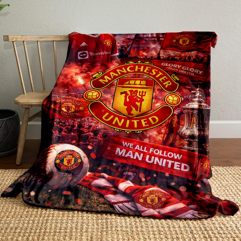 Manchester United Designed Flannel blanket for bedroom, living room, sofa, and nap