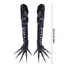 Long Finger Enamel Leather Gloves For Cosplay Event Nails Protection Costume Accessories Arm Sleeves for Halloween Party