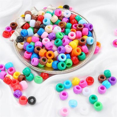 Solid Color Round Acrylic Beads for Handmade DIY Jewelry: Bracelets, Earrings, and Accessories.