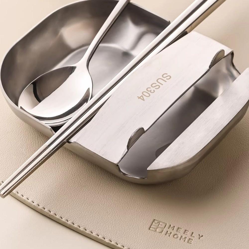 Stable Stainless Steel Spoon Rest Space Saving Kitchen Utensil Rack  Food Truck