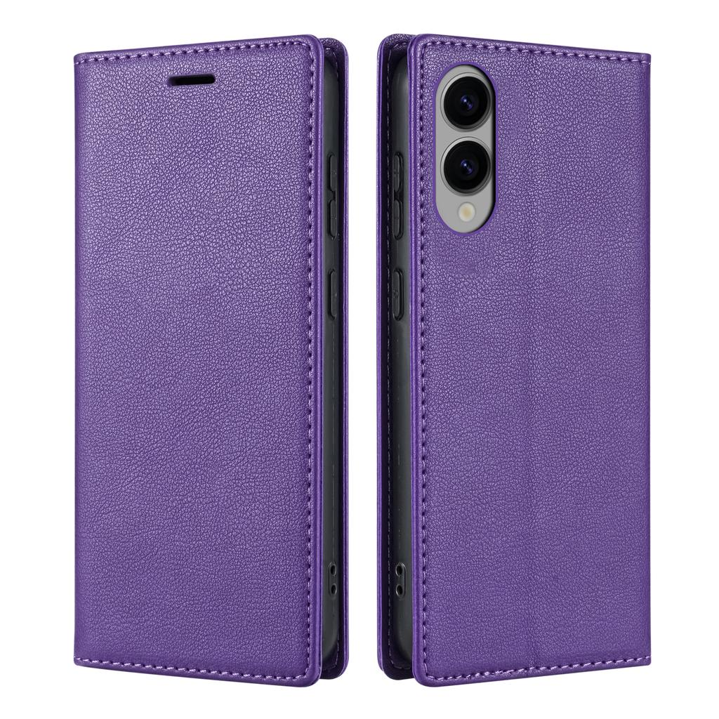 For Samsung Galaxy S25 Edge Wallet Case Magnetic Closure PU Leather Phone Cover