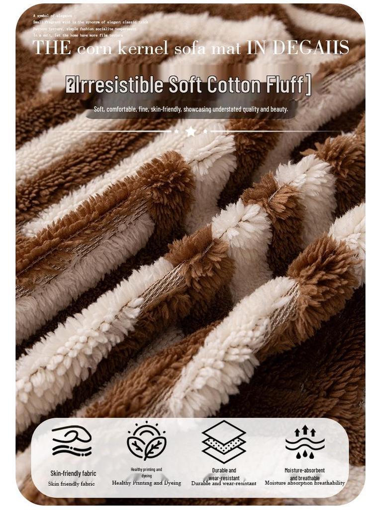 Winter Thickened Non-slip Sofa Cover – Cat Scratch Resistant & Dustproof Plush Blanket