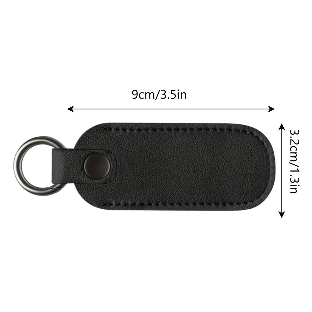 Leather U Disk Pouch Protective Cover Storage Bag for USB Flash Drive Memory Stick with Key Ring Holder Digital Accessories Case