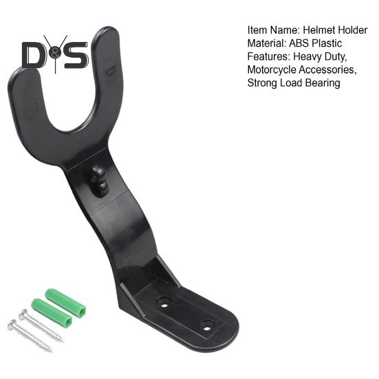 Wall Mount Motorcycle Helmet Holder with Screws Heavy Duty Motorbike Bicycle Sports Baseball Rugby Football Helmet Display Rack Hanger