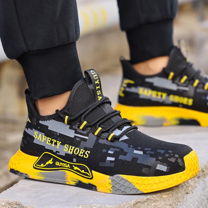 Herren-Sicherheitsschuhe für alle Jahreszeiten: Langlebig, Bequem, Stoßfest, Durchstichfest, Rutschfest Stahlkappenschutz.