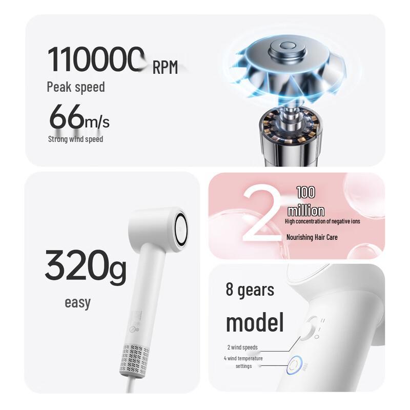 FLYCO Borei High-Speed Ionic Hair Dryer CN plug (adapter included)