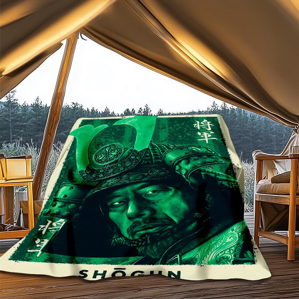 1pc Shogun Outdoor Personalized Flannel Blanket, Soft, Lightweight Personalized Flannel Blanket, Digital Printing,