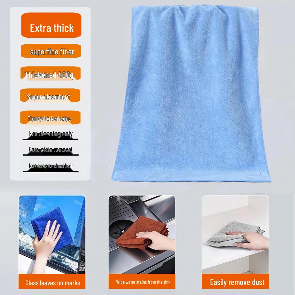 Ultra-Fine Fiber Thickened Car Wash and Cleaning Towel with High Water Absorption - Ideal for Home, Hotel, and Salon Use