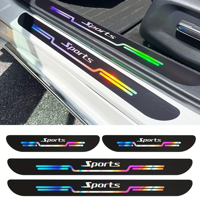 4pcs/Set Laser Cut Car Threshold Protection Bar-Scratch Resistant with Collision Enhance the Beauty of Vehicle Appearance