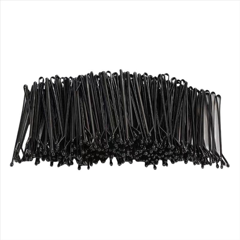 Black U-Shaped Steel Hair Clip for Buns - Women's Hair Accessory