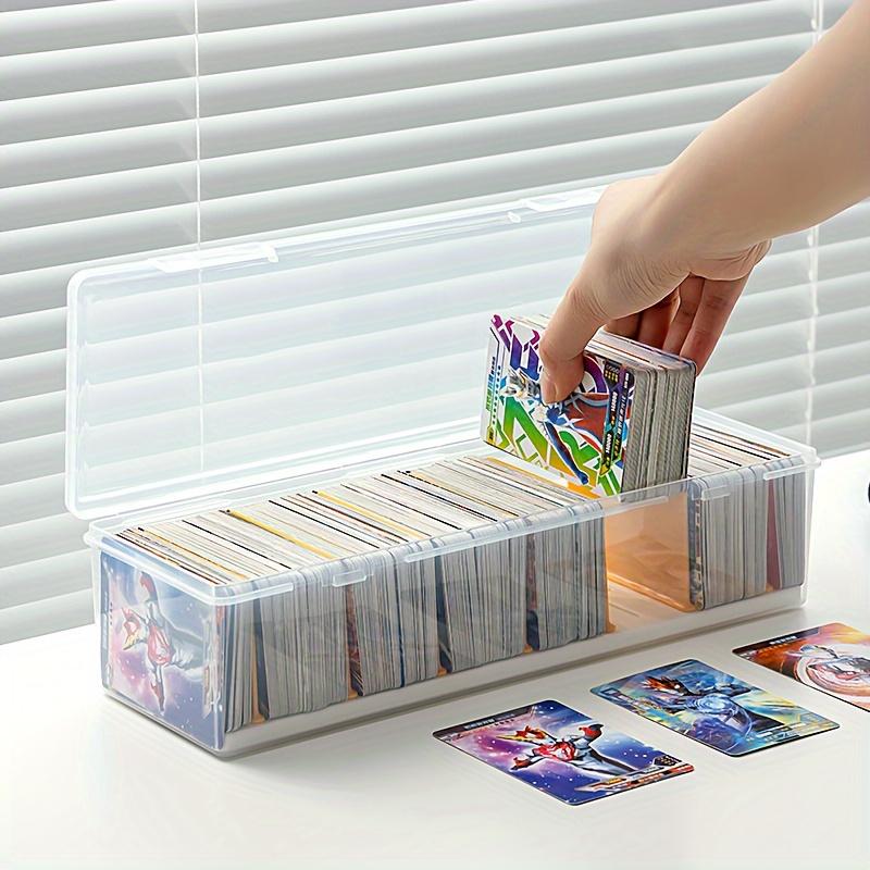 Transparent Plastic Card Storage Box with Lid – Dustproof, Stackable Organizer for Trading Cards, Crafts & Small Items