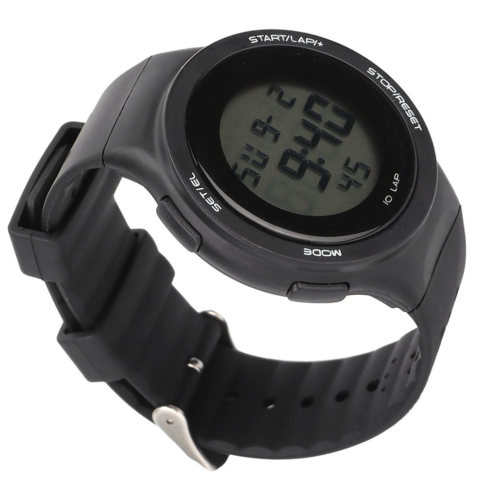 Men Sport Watch Waterproof Shockproof Multifunctional Noctilucence Black with Large Screen EL Light