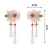2pcs Chinese Hanfu Hair Clips Hairpins Rhinestone Flower Girls Pink Barretes Crystal Tassel Children Hair Accessories Jewelry