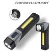 Bright Rechargeable LED Flashlight Camping Work Torch Rotatable Head With 5 Lighting Mode With Magnet Waterproof Emergency Light