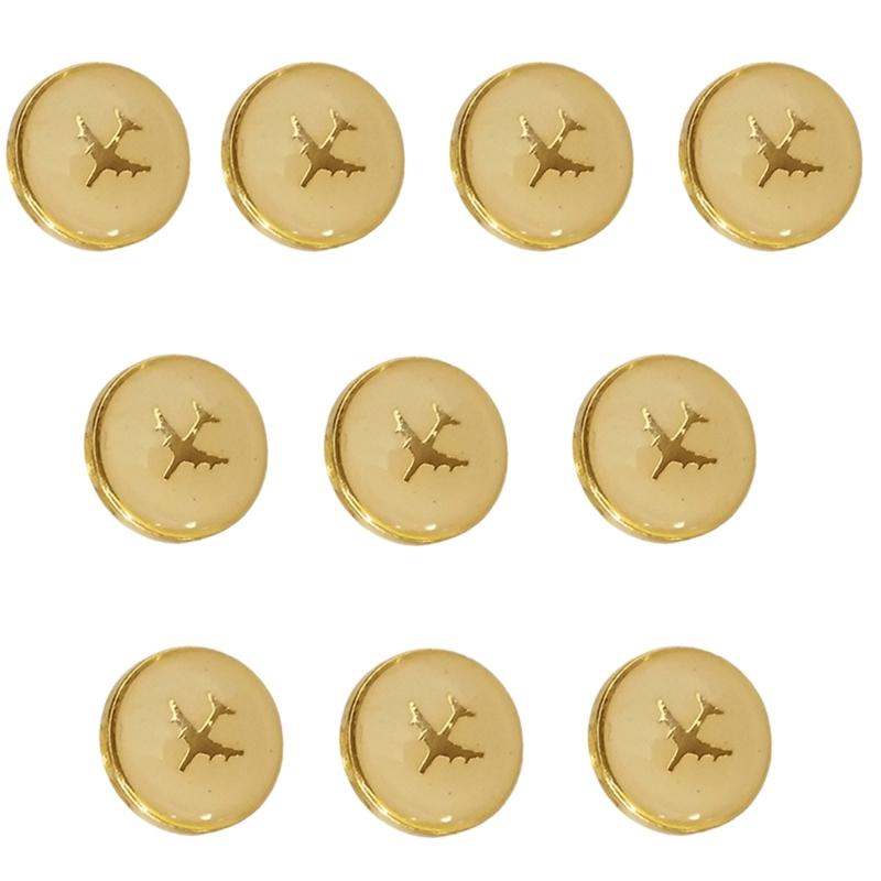 Mixed Sewing Buttons Easy Install Uniform Buttons Durability Uniform Suitable for Airline and Airport Academy Students