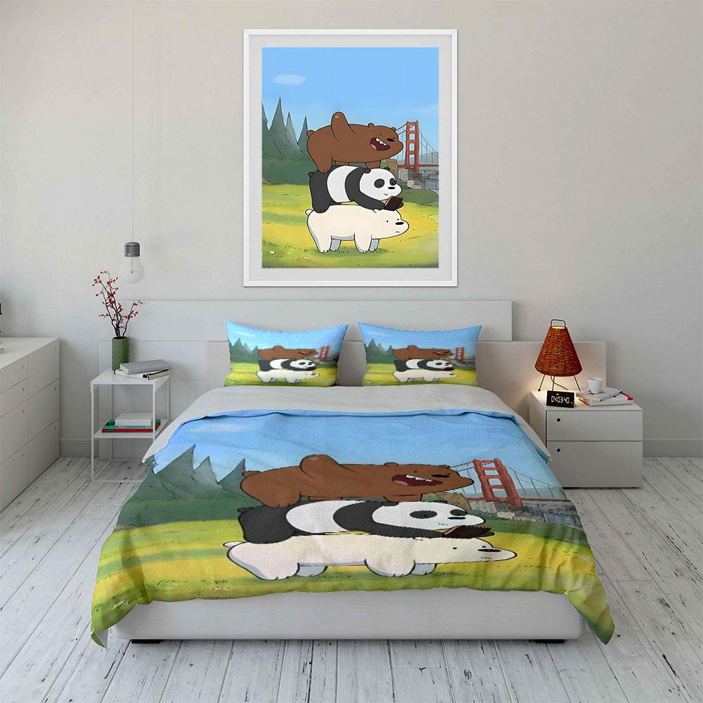 Stacked bears, Golden Gate. Bedding sets Duvet cover sets Duvet covers Pillowcases(1 * Duvet Cover 2 * Pillowcases without duvet insert)