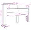 Headboard Cabinet with LED Lighting Black Oak 180 x 16.5 x 103.5 cm