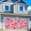 Flower Garage Door Decoration Flowers Wall Pink Rose Floral Spring Garage Door Banner Cover Pictures Newborn Wedding Bridal Shower Birthday Party