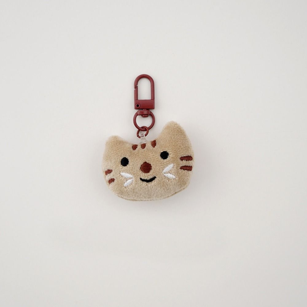 Cartoon Cute Plush Bear Keyring Tiger Rabbit Keychain Soft Hanging Accessory