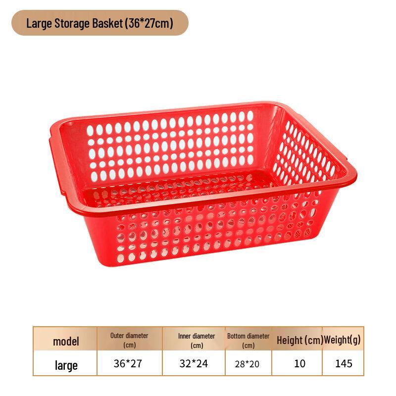 Rectangular Plastic Storage Draining Basket