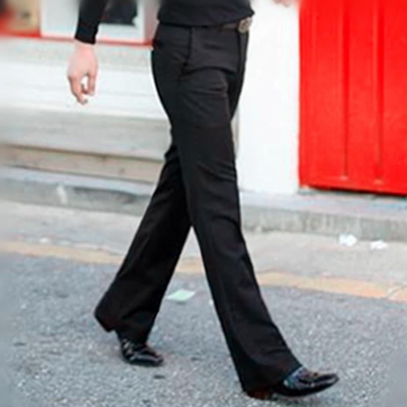 Men's Casual Wide-Leg Dress Pants - Non-Iron, Flared, Loose Fit