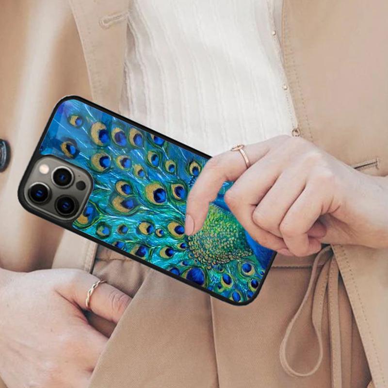 

Beautiful Peacock Feathers Tail Bird Magnetic Phone Case For APPLE iPhone 17 Air 16 14 13 12 Pro Max 15 Plus MagSafe Cover iPhone 14