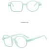 Women's Glasses Anti-Blue Light Fashion Personalized Hip Hop Square and Round Color Matching Plain Glasses Party Street Shooting Stylish Glasses
