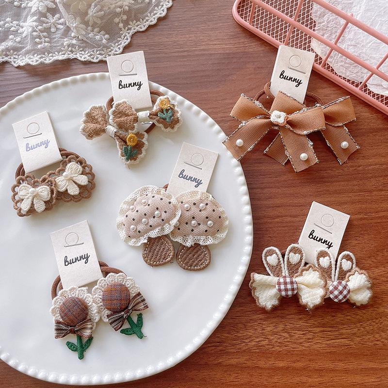 2pcs/lot Children's Hairpins Pearl Fabric Bow Kids Hair Clip Sweet Girl Bangs Side Clip Barrettes Headwear Baby Hair Accessories