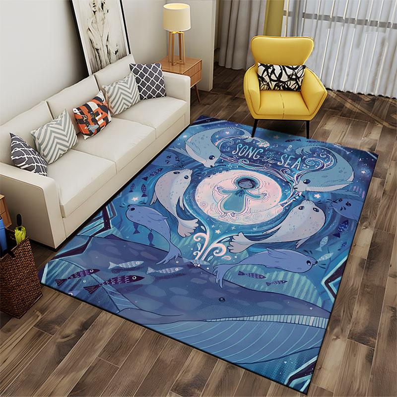 "Song of the Sea Design Carpet" suitable as a non-slip mat for the living room or bedroom sofa