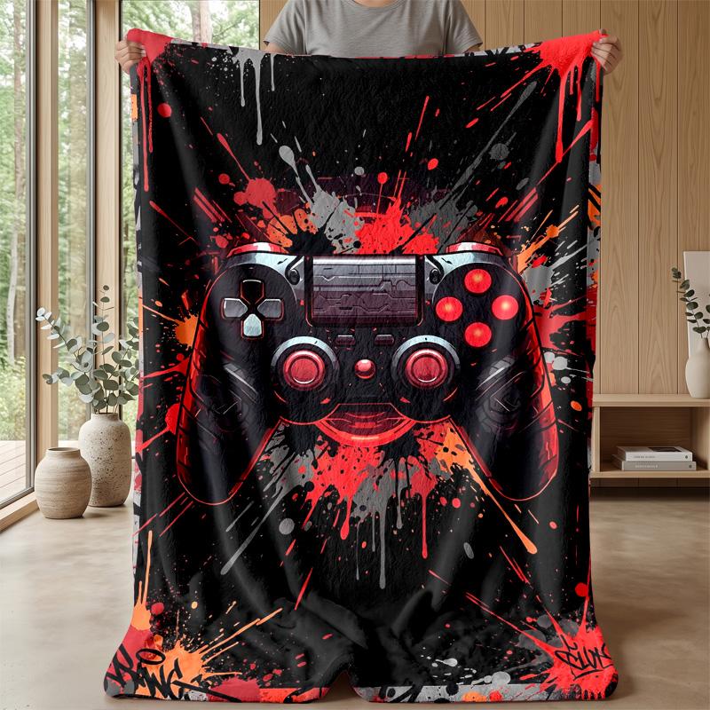 Graffiti Game Controller Theme blanket Lightweight Warm Flannel Blanket Decorative Throw Blanket for Home Decoration