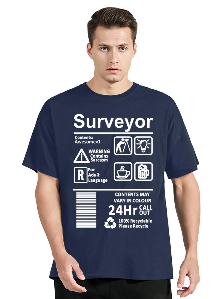 

Things To Do For A Land Survey TShirts Sarcastic Surveyor Streetwear Casual Mens Clothing Oversized T Shirt Cotton Tshirt Tops S