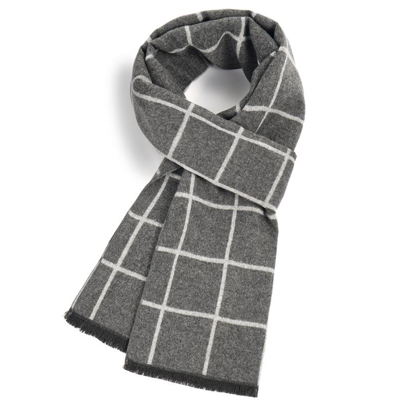 Men'S Scarves Men'S Winter Warmth Plaid Long Imitation Cashmere Men'S Scarves Custom