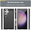 AMORUS For Samsung Galaxy S24 Ultra Case Carbon Fiber Texture Brushed Protective Phone Cover