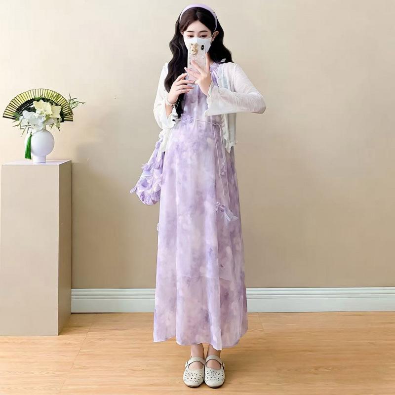 2026 Summer Korean Style Maternity Two-Piece Set: Camisole Dress L