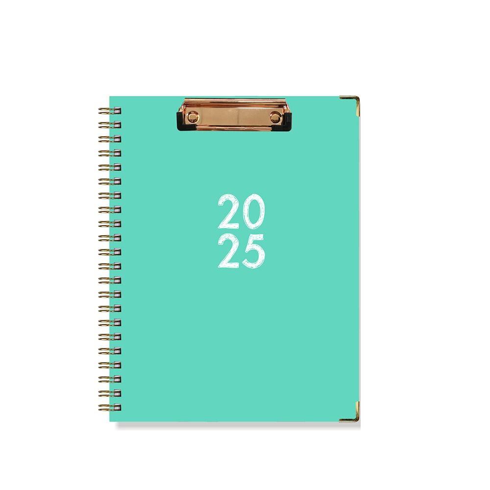Daily Planner 2025 English Agenda Book With  Plate Clamp Diary Planner  Notebook  Home Office
