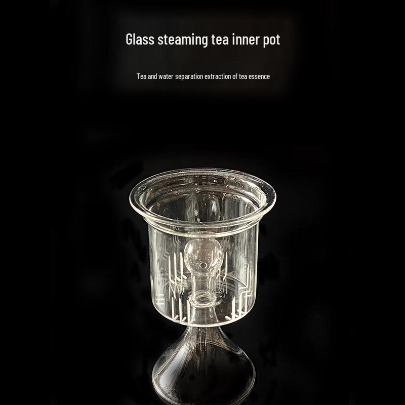 Handmade Borosilicate Glass Steaming Teapot