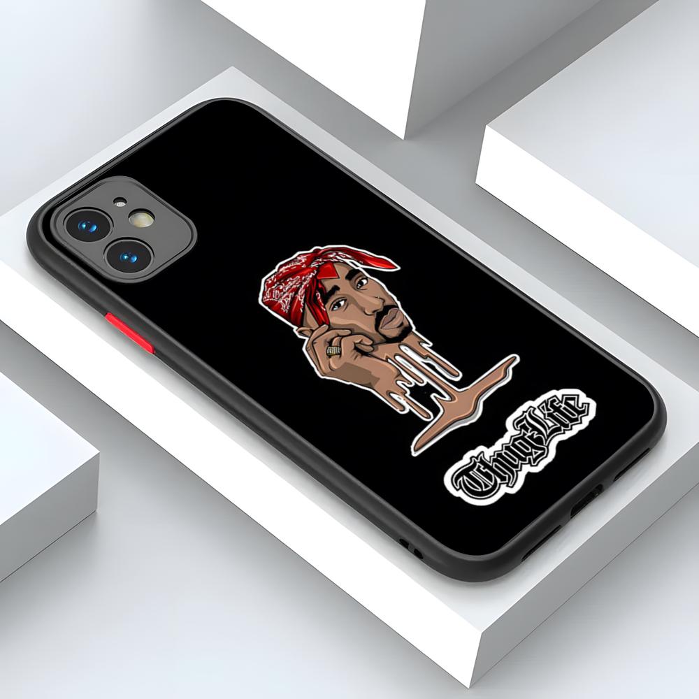 

Rapper 2Pac Singer Tupac Phone Case For iPhone 17 16 15 14 13 12 11 Pro Max Mini SE 7 8 Plus Shockproof Hard Matte Cover Fundas iPhone 12 ProMax